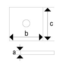 S/C - Square - 50 x 50 x 3mm