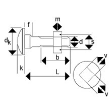 M12 - BZP - DIN603/555