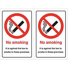 No Smoking Doublesided - Self Adhesive Sign