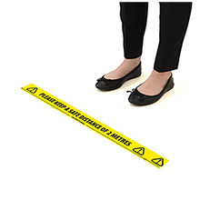 Social Distancing Floor Tape - 2m Safe Distance Marking Tape