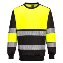 Portwest PW376 - PW3 Hi-Vis Class 1 Sweatshirt Yellow/Black