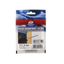 A4 Polytop Nails Plastic Head - JCP Black Top - Bagged