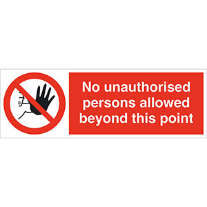 No Unauthorised Person Beyond No Unauthorised Person Beyond
