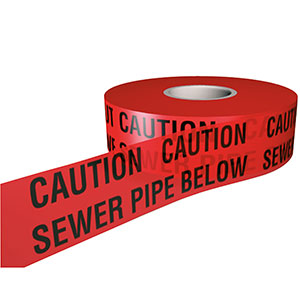 Caution Sewer Pipe Below Caution Sewer Pipe Below