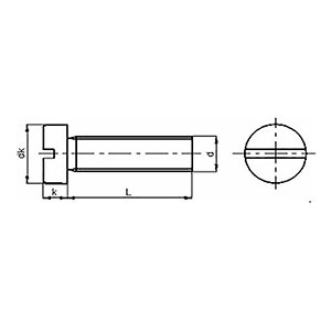 M6 - A2 - Grade 304 - DIN84 M6 - A2 - Grade 304 - DIN84
