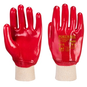 A400 Red PVC Knitwrist A400 Red PVC Knitwrist